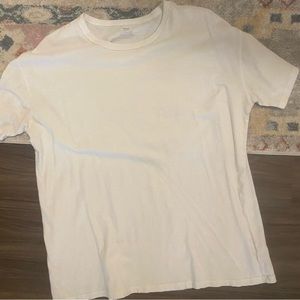 Aerie Distressed Boyfriend Oversized Tshirt White